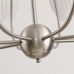 Nordic Pendel Light Creative Smidesjärn Sand Nickel Blomma Ståndare Taklampa