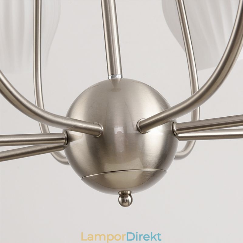 Nordic Pendel Light Creative Smidesjärn Sand Nickel Blomma Ståndare Taklampa