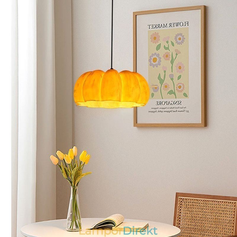 Enkelt Huvud Pumpa Taklampa Japansk Retro Taklampa