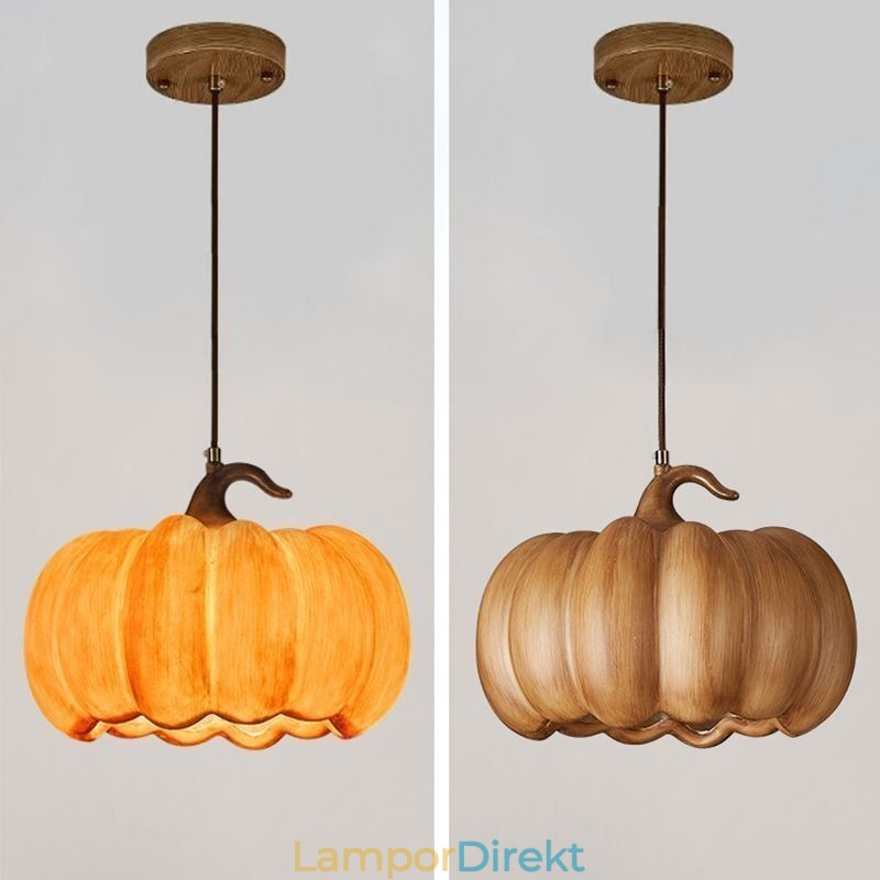 Creative Pumpa Pendel Light Japansk Retro Taklampa Taklampa