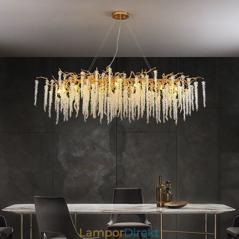 Nordic Pendel Light Golden Branch G9 Glaskrona