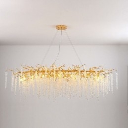 Nordic Pendel Light Golden Branch G9 Glaskrona