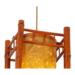 Retro Lantern Trä Bambu Ljuskrona