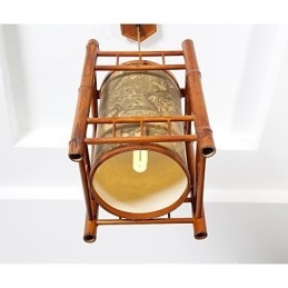Retro Lantern Trä Bambu Ljuskrona