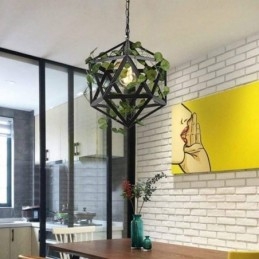 Industriell Vintage Hänglampa Järn Fågelbur Hängande Lampa