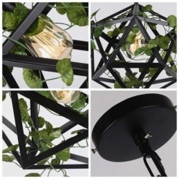 Industriell Vintage Hänglampa Järn Fågelbur Hängande Lampa
