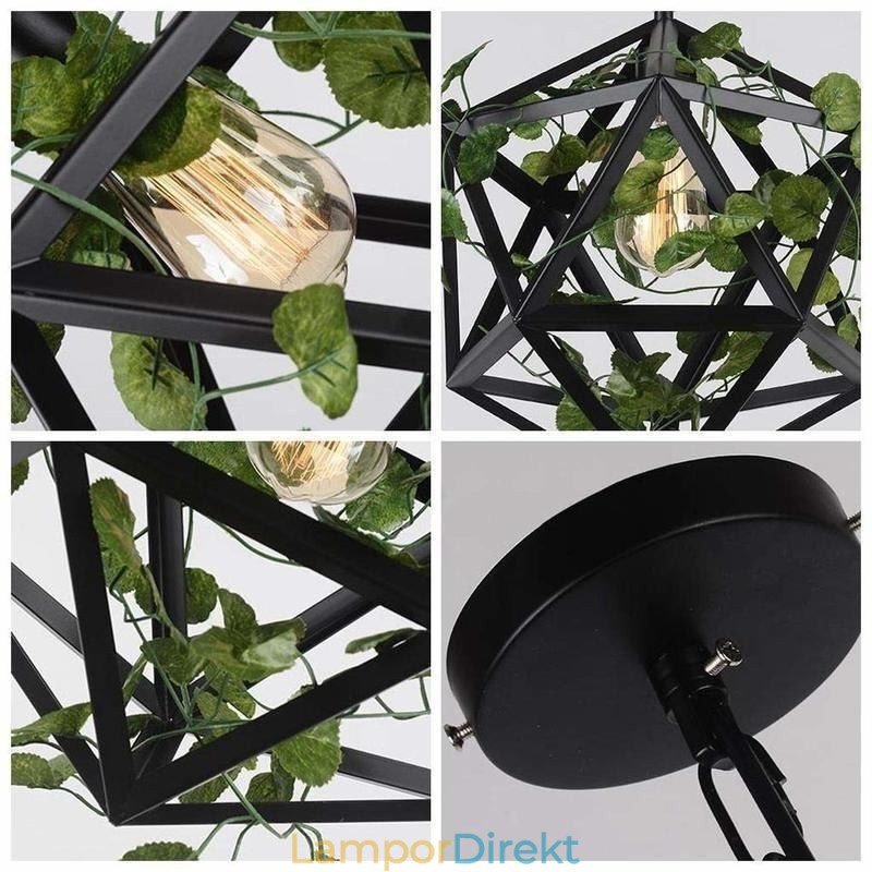 Industriell Vintage Hänglampa Järn Fågelbur Hängande Lampa