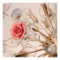 Dekorativ Hängande Ljuskrona Modern Crystal Flower Chandelier