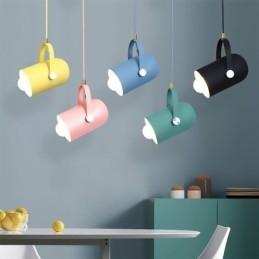Nordic Colorful Pendent Light Macaron Single Head Pendellampa