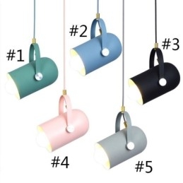 Nordic Colorful Pendent Light Macaron Single Head Pendellampa