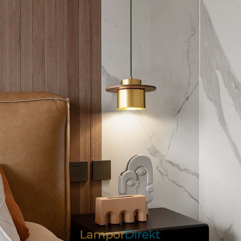 Modern Pendel Light One Light Mässing Pendel Lighting Island
