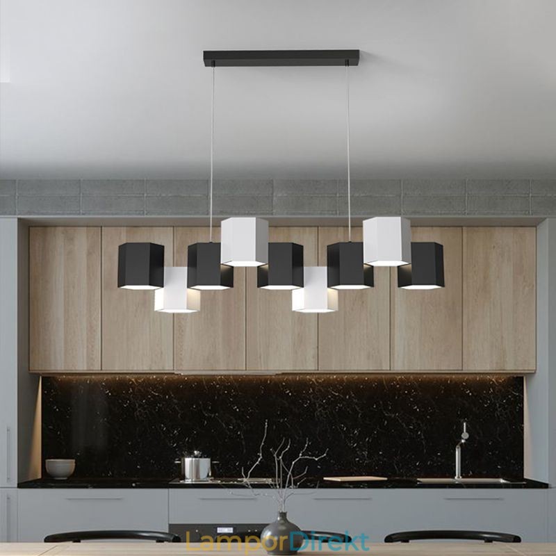 Modern Sexkantig Hänglampa Creative Combination Pendellampa
