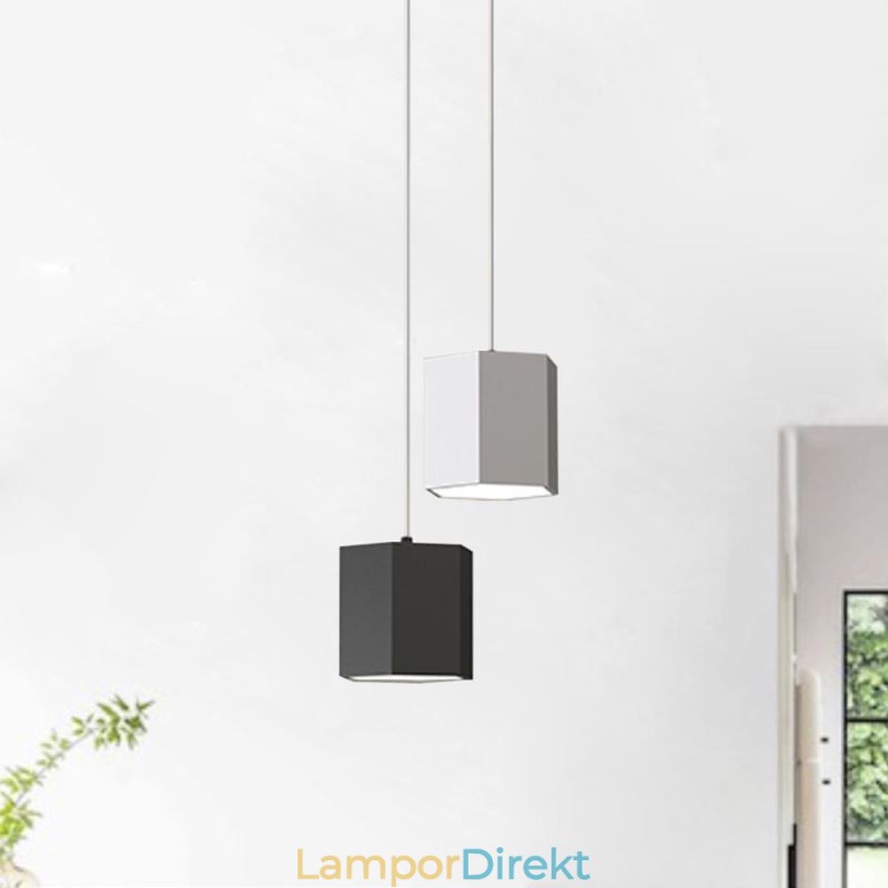 Modern Hexagonal Pendel Light Enkel Hängande Lampa
