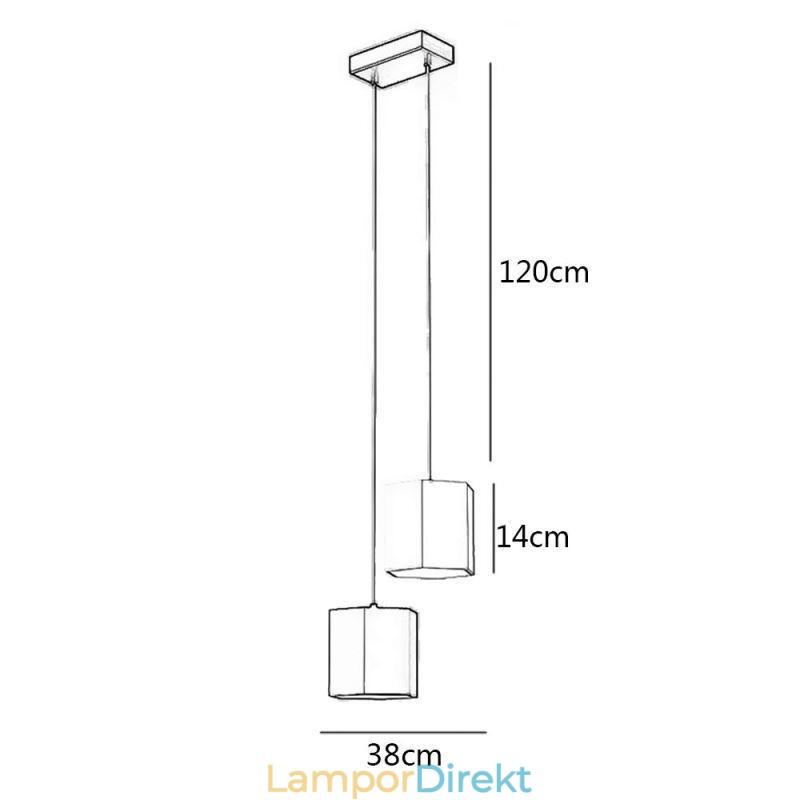 Modern Hexagonal Pendel Light Enkel Hängande Lampa