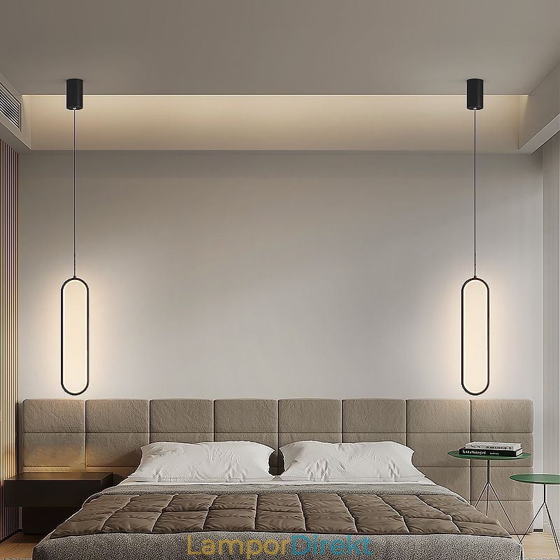 Modern Pendellampa Minimalistisk Oval Pendelbelysning