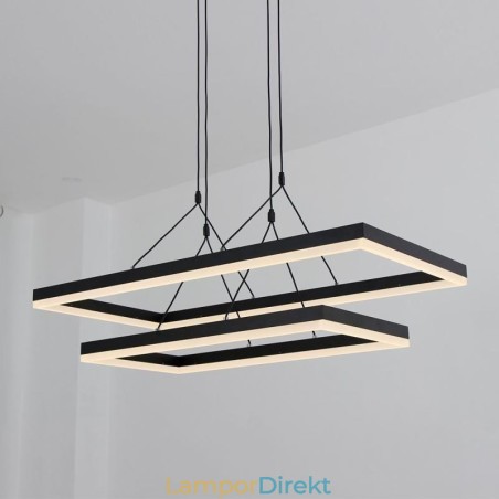 Modern Ram Hängande Ljus Akryl Svart Ljuskrona Modern Ram Hängande Ljus Akryl Svart Ljuskrona
