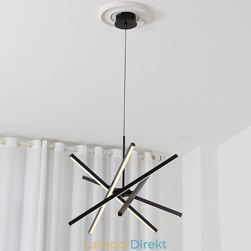 Modern Taklampa Dimbar Svart Strip Taklampa