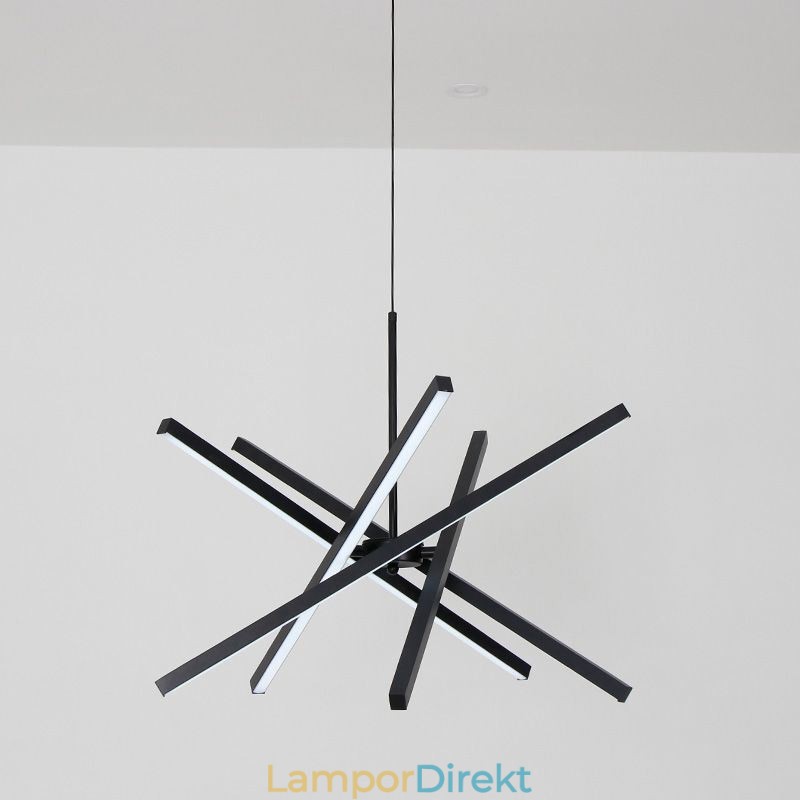 Modern Taklampa Dimbar Svart Strip Taklampa