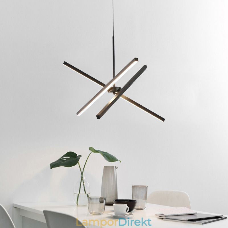 Modern Taklampa Dimbar Svart Remslampa