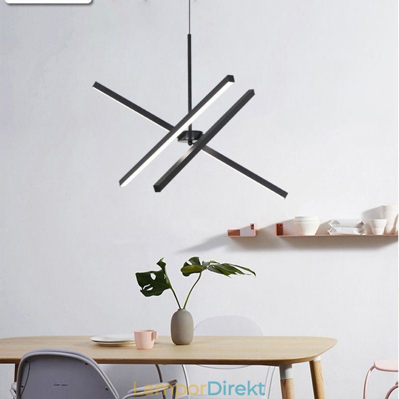 Modern Taklampa Dimbar Svart Remslampa