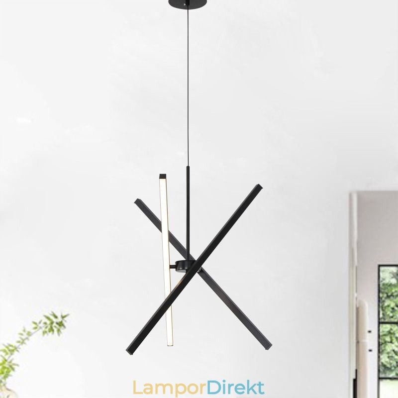 Modern Taklampa Dimbar Svart Remslampa