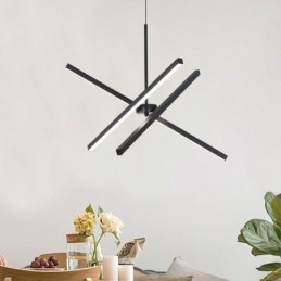 Modern Taklampa Dimbar Svart Remslampa