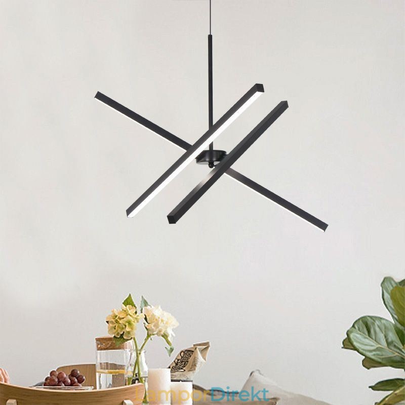 Modern Taklampa Dimbar Svart Remslampa