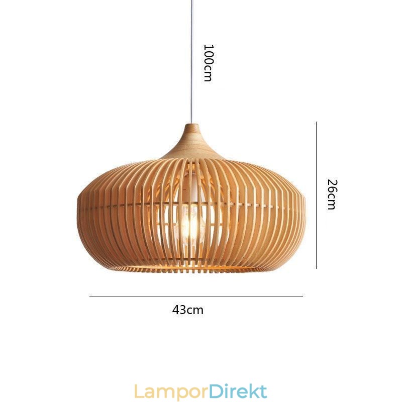 Träram Hängande Ljus Pumpa Form Ljuskrona