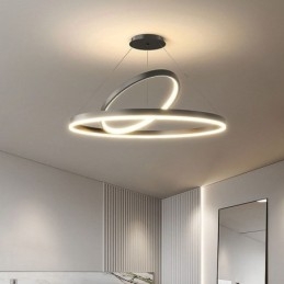 Modern Pendelljus Cirkel Ringar Akryl Pendellampa