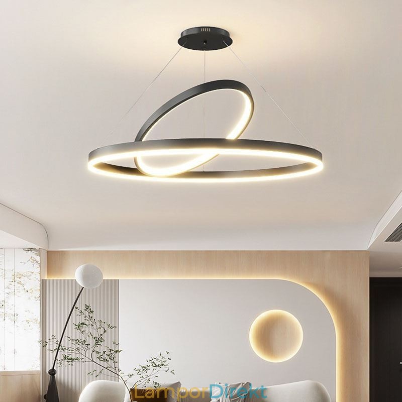 Modern Pendelljus Cirkel Ringar Akryl Pendellampa