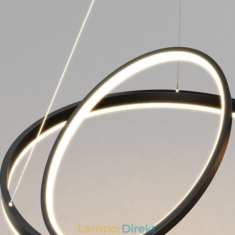 Modern Pendelljus Cirkel Ringar Akryl Pendellampa