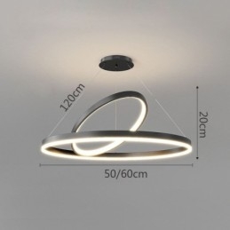 Modern Pendelljus Cirkel Ringar Akryl Pendellampa