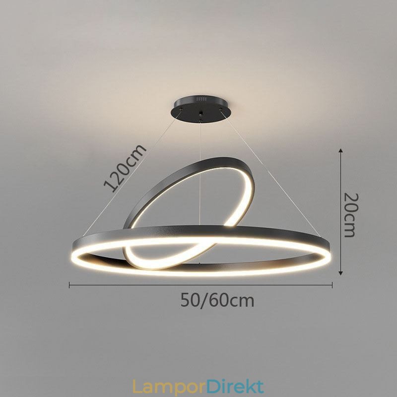 Modern Pendelljus Cirkel Ringar Akryl Pendellampa