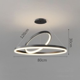 Modern Pendelljus Cirkel Ringar Akryl Pendellampa