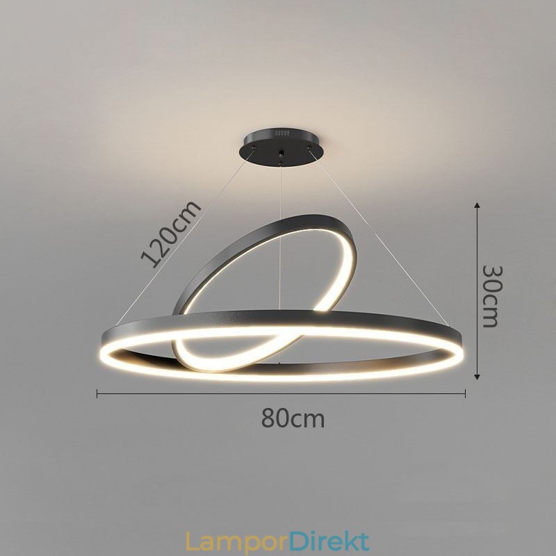 Modern Pendelljus Cirkel Ringar Akryl Pendellampa