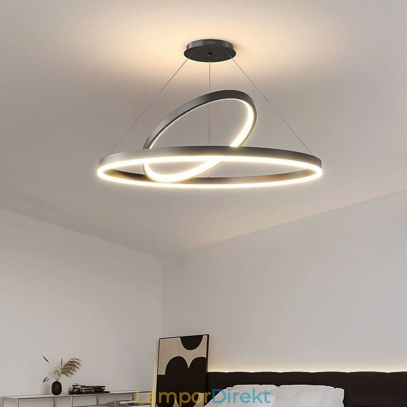 Modern Pendelljus Cirkel Ringar Akryl Pendellampa