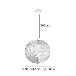 Modern Rund Boll Ljuskrona Basträ Hängande Lampa
