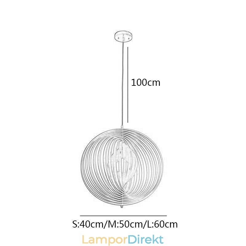 Modern Rund Boll Ljuskrona Basträ Hängande Lampa