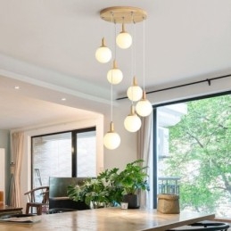 Japansk Hänglampa I Trä Nordic Glass Hänglampa