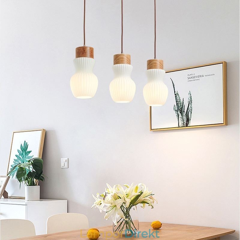 Japansk Hänglampa I Glas Kreativ Dekoration Hängande Ljus