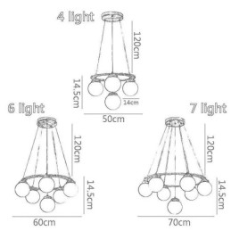 Japansk Trä Ljuskrona Molekyl Hänglampa