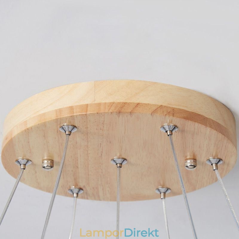 Japansk Trä Ljuskrona Molekyl Hänglampa