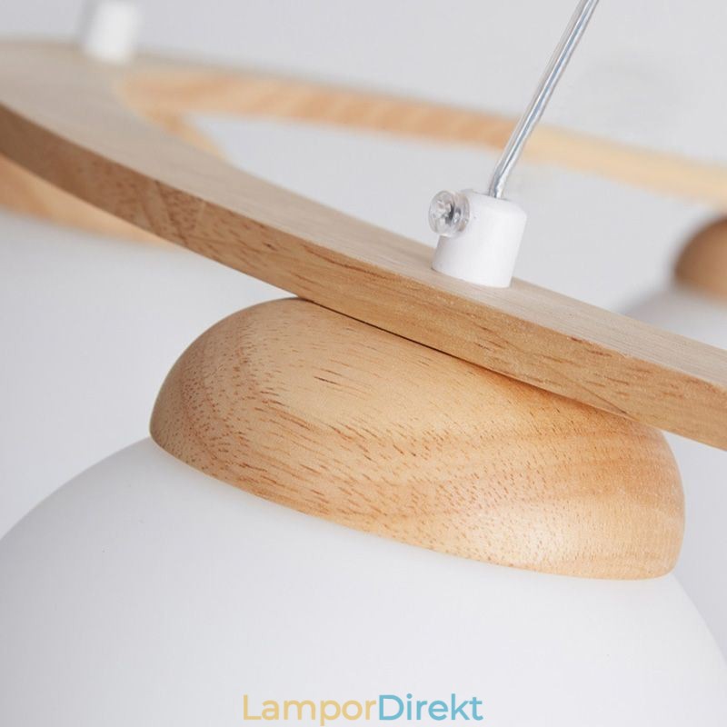 Japansk Trä Ljuskrona Molekyl Hänglampa