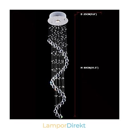 Kristall Taklampa Ljuskrona Belysning 1 Ljus Silver Canpoy Klar K9 Crystal Helix Taklampor H80Cm Kristall Taklampa Ljuskrona Belysning 1 Ljus Silver Canpoy Klar K9 Crystal Helix Taklampor H80Cm