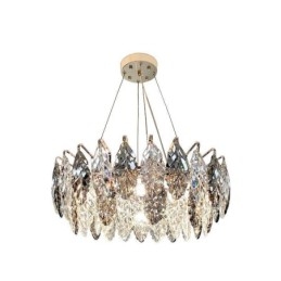 European Iron Pendel Light Creative Glass Leaf Chandelier