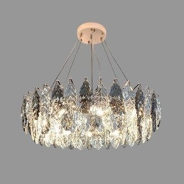 European Iron Pendel Light Creative Glass Leaf Chandelier