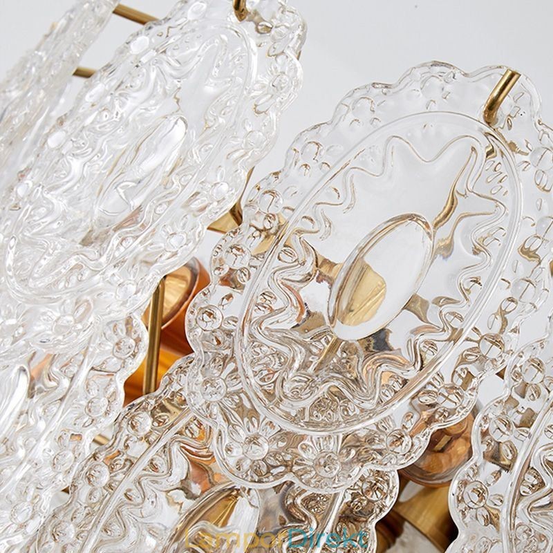Modernt Glas Hängande Ljus Dekoration Brons Guld Ljuskrona
