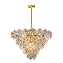 Europeisk Glas Taklampa Modern Konformad Ljuskrona