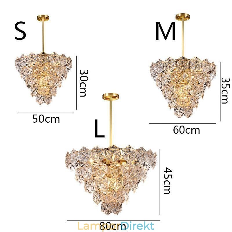 Europeisk Glas Taklampa Modern Konformad Ljuskrona