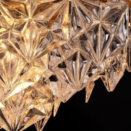 Europeisk Glas Taklampa Modern Konformad Ljuskrona